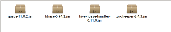Hive-Hbase jars